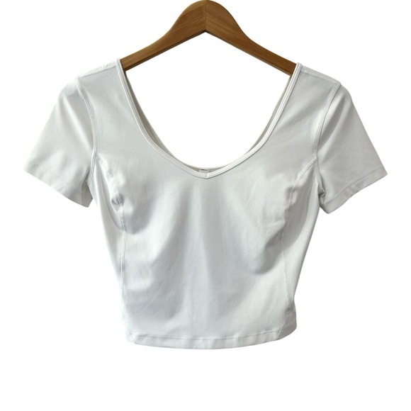 lululemon athletica Tops - Lululemon women’s Align T-Shirt 6 white short sleeve cropped stretch yoga gym